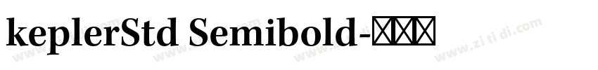 keplerStd Semibold字体转换